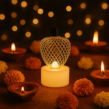 Set of 12 Wukusy decorative apple-shaped LED tealight candles for home decor, featuring warm glow and charming apple design.