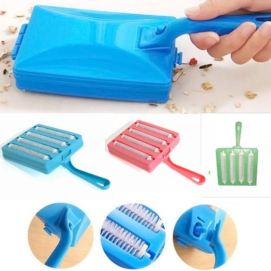 Wukusy 6230 plastic handheld carpet roller brush with dust crumb collector, suitable for wet and dry cleaning of carpets.