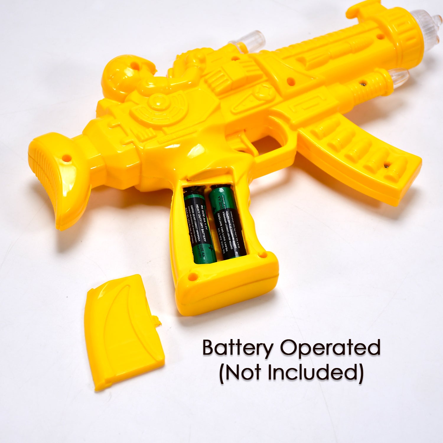 Wukusy 4412 Concept Musical Transparent Glow Gear Gun toy with rainbow light effects, designed for children.