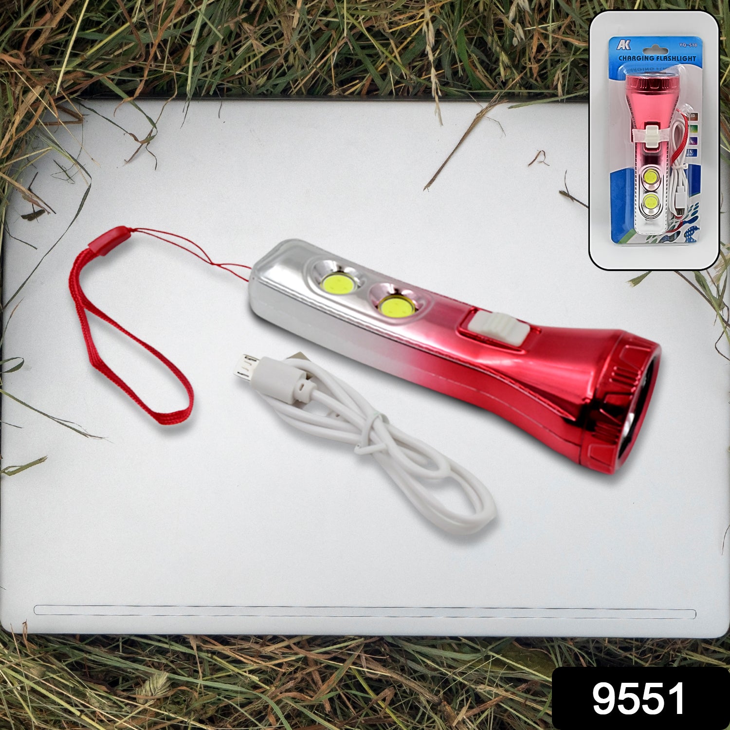 Wukusy multi-functional 3 LED torchlight flashlight with handle, compact design, ideal for home improvement and emergencies