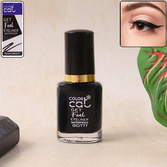 Wukusy Premium Color Cat Get Feel waterproof eyeliner in 8ml tube, featuring vibrant color and precise application for eye makeup.