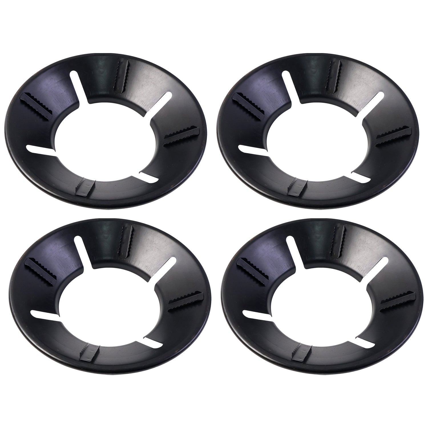 Wukusy gas stove flame protector rings, 25x25 cm, set of 4, heat-resistant aluminum rings for stove safety and protection