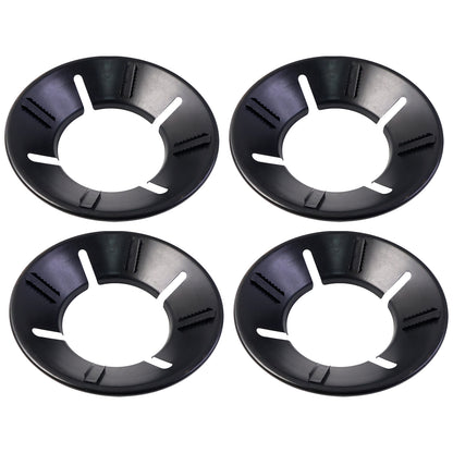 Wukusy gas stove flame protector rings, 25x25 cm, set of 4, heat-resistant aluminum rings for stove safety and protection