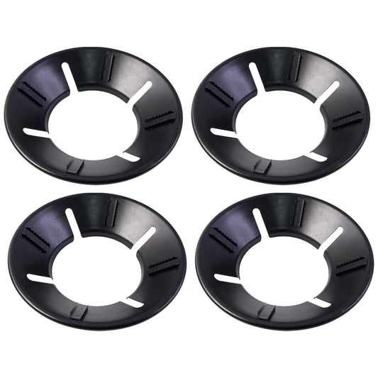 Wukusy gas stove flame protector rings, 25x25 cm, set of 4, heat-resistant aluminum rings for stove safety and protection