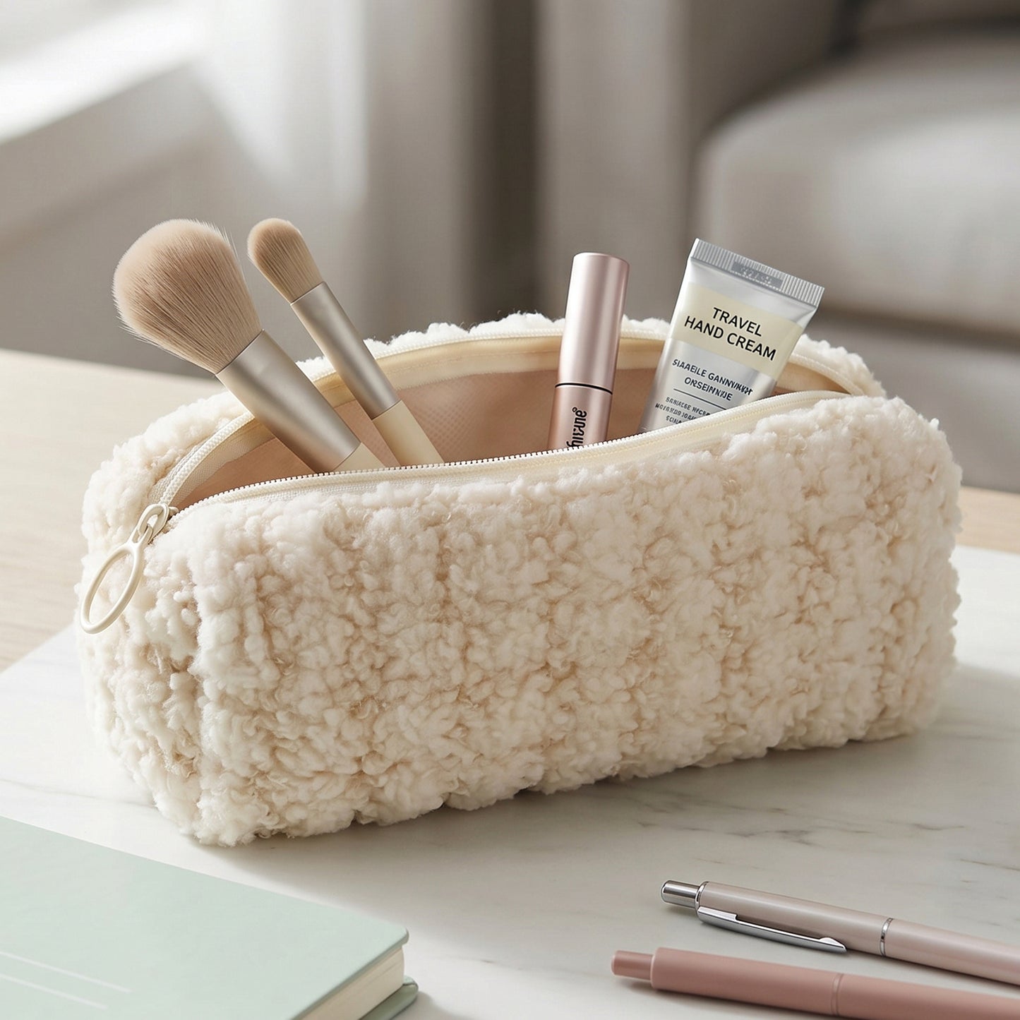 Wukusy premium soft multipurpose zipper pouch bag with zipper closure, flexible fabric, ideal for organizing small items.