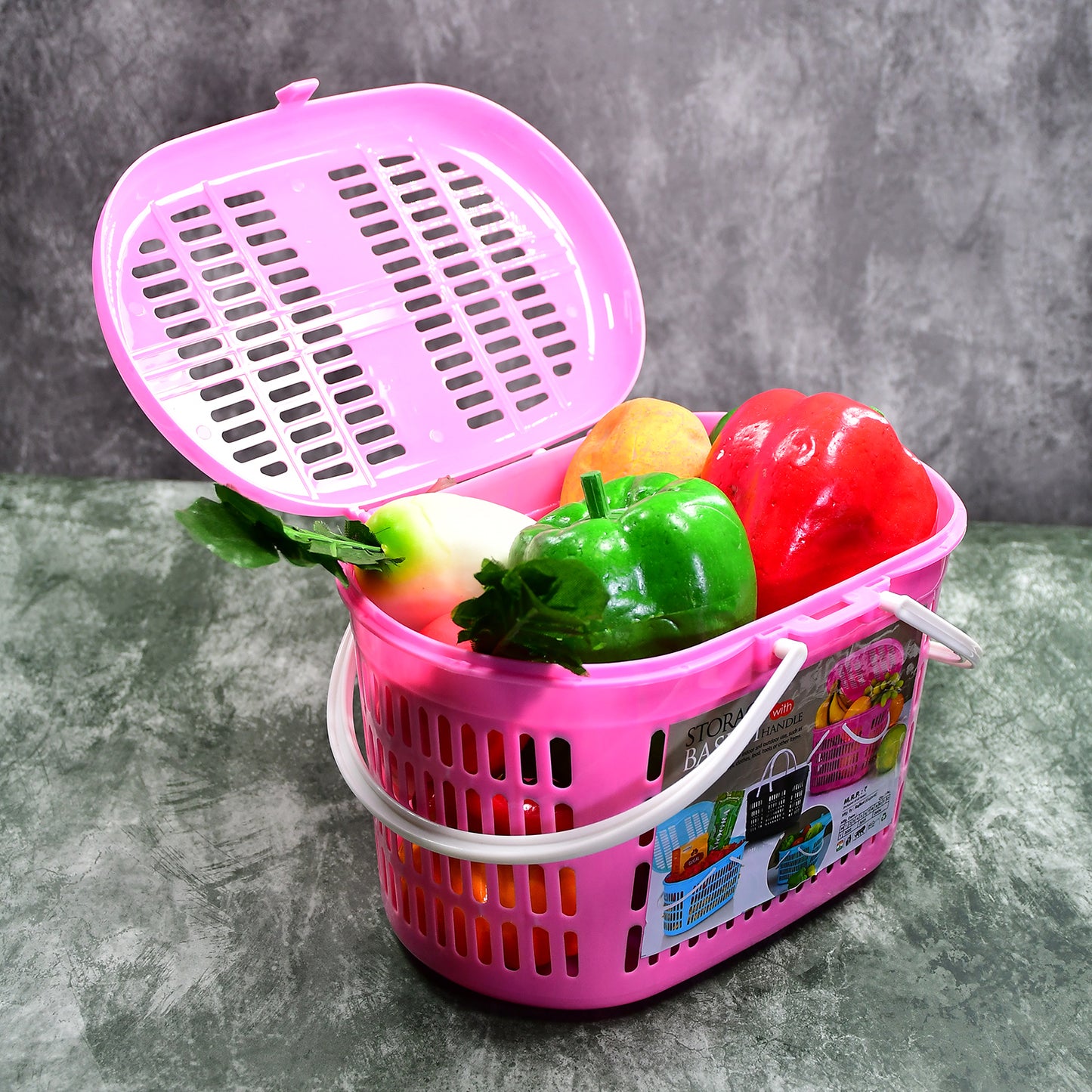 Wukusy 2924 multipurpose basket for home, kitchen, picnic, or storage, featuring a small, versatile design with woven handle details.