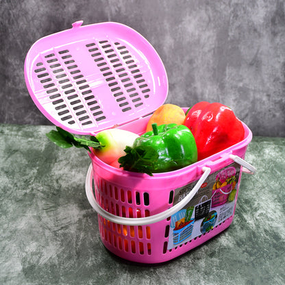 Wukusy 2924 multipurpose basket for home, kitchen, picnic, or storage, featuring a small, versatile design with woven handle details.