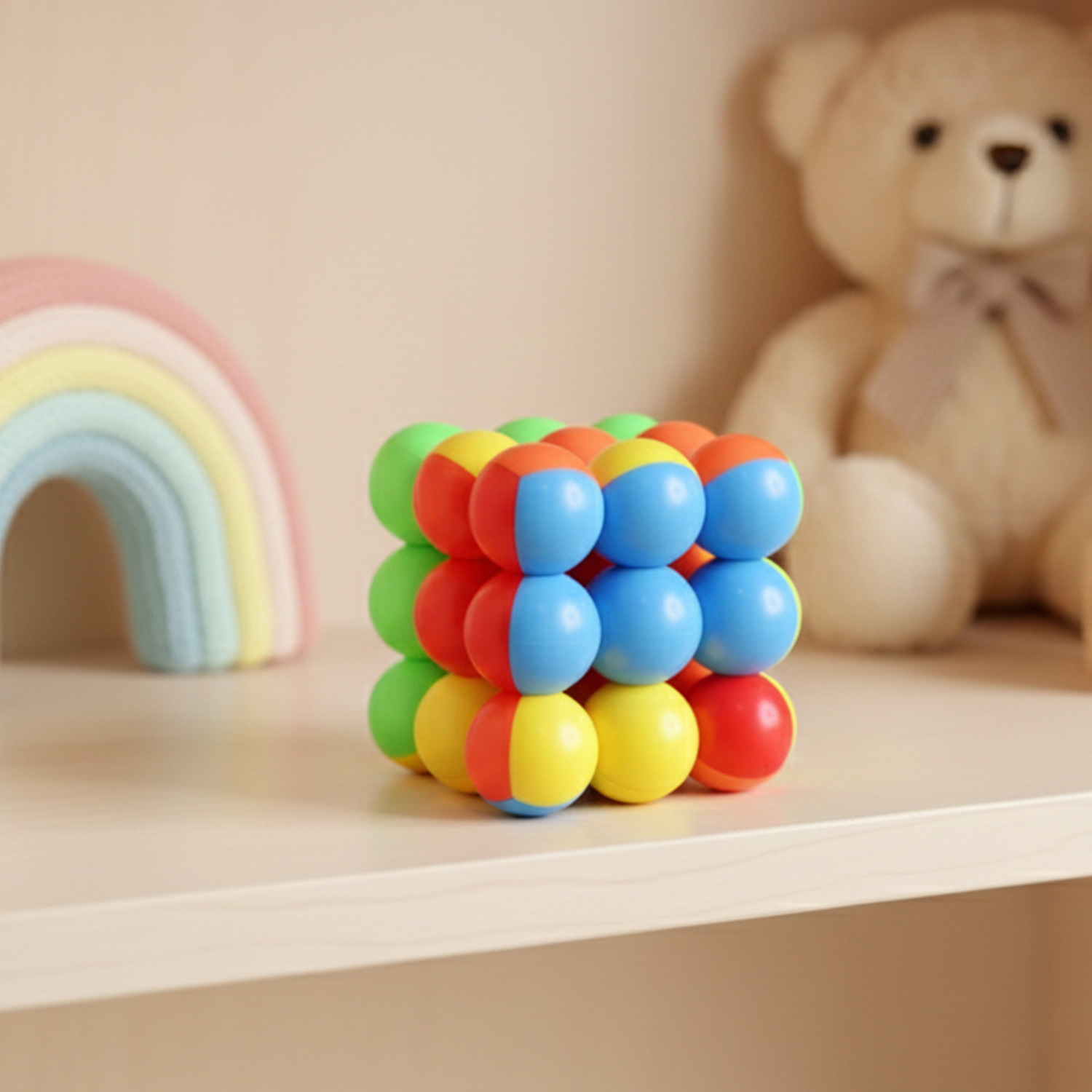 Colorful Speed Ball Cube toy by Wukusy, a vibrant puzzle cube designed for fun and mental challenge.