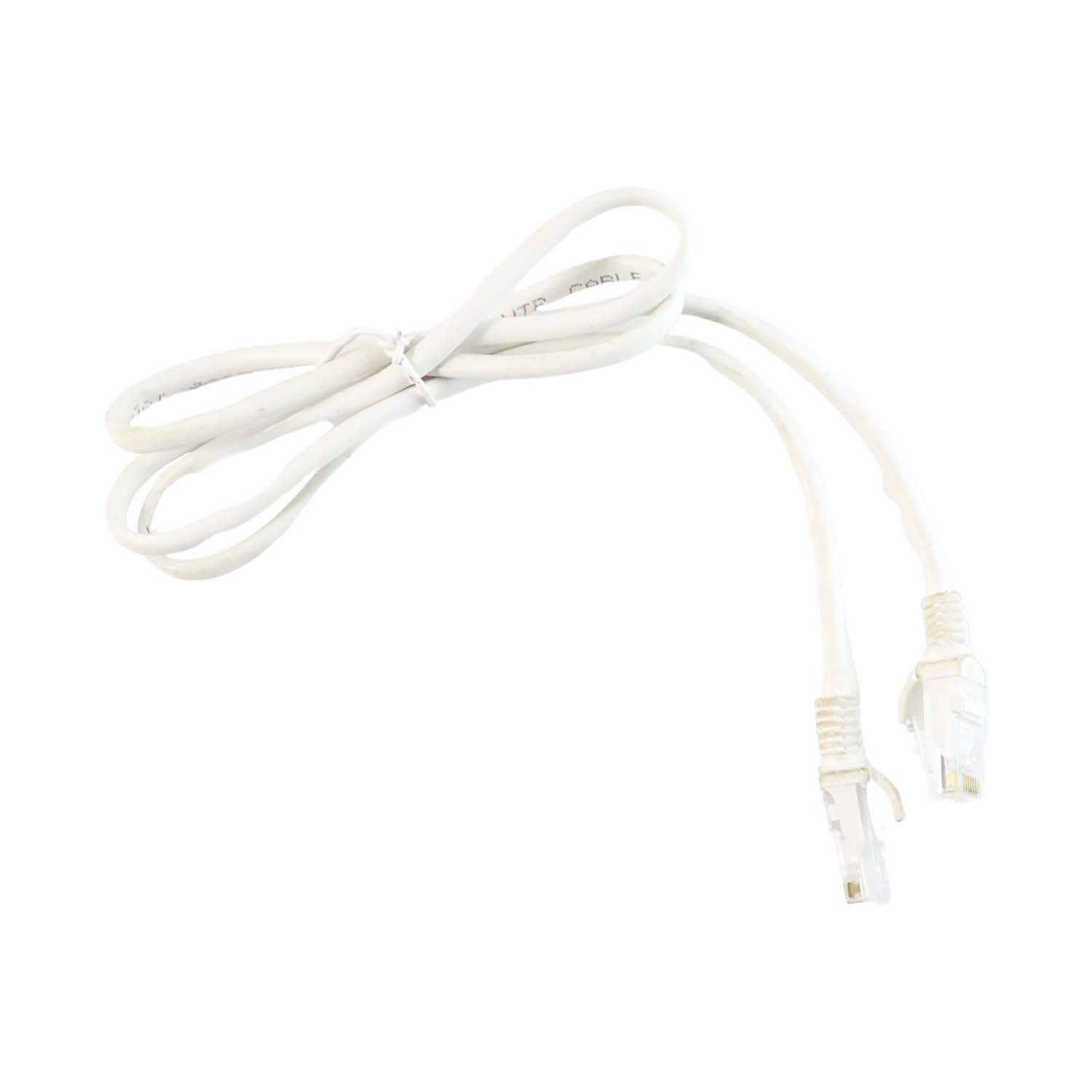 Wukusy high-speed 1 meter Ethernet LAN cable for office use, showing the black cable with RJ45 connectors at each end