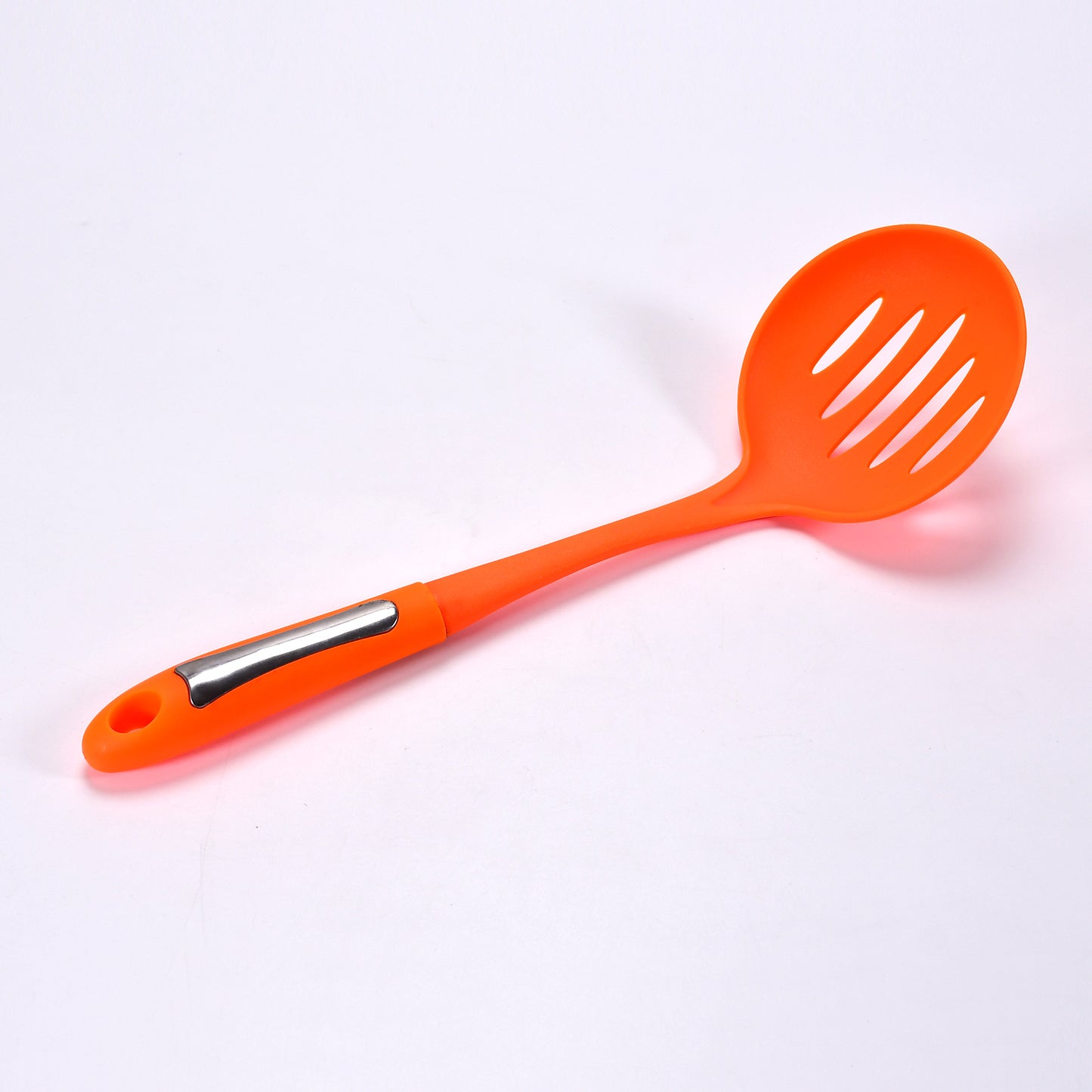 Wukusy 35cm nylon cooking shovels and large vegetable colander scoop with soup filter for kitchen food preparation.