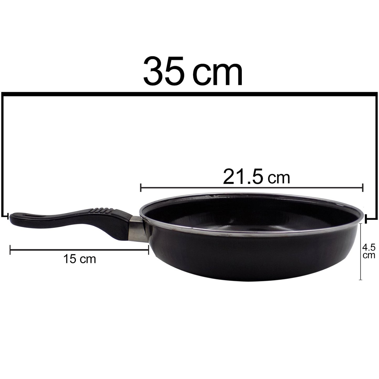 Wukusy 2524 induction base hard anodized tadka fry pan with nonstick coating, suitable for kitchen cooking and sautéing tasks.