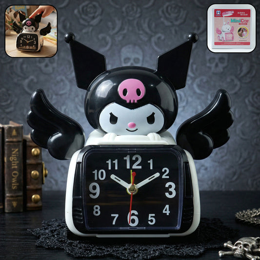 Wukusy cartoon character car style table alarm clock with colorful design and digital display, perfect for bedroom decor.