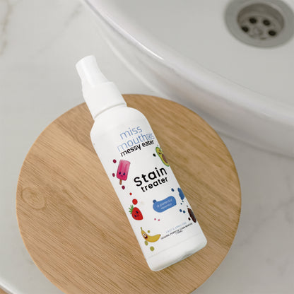 Wukusy Fabric Surface Stain Remover Spray 120ml, close-up of the bottle and spray nozzle on a white background.