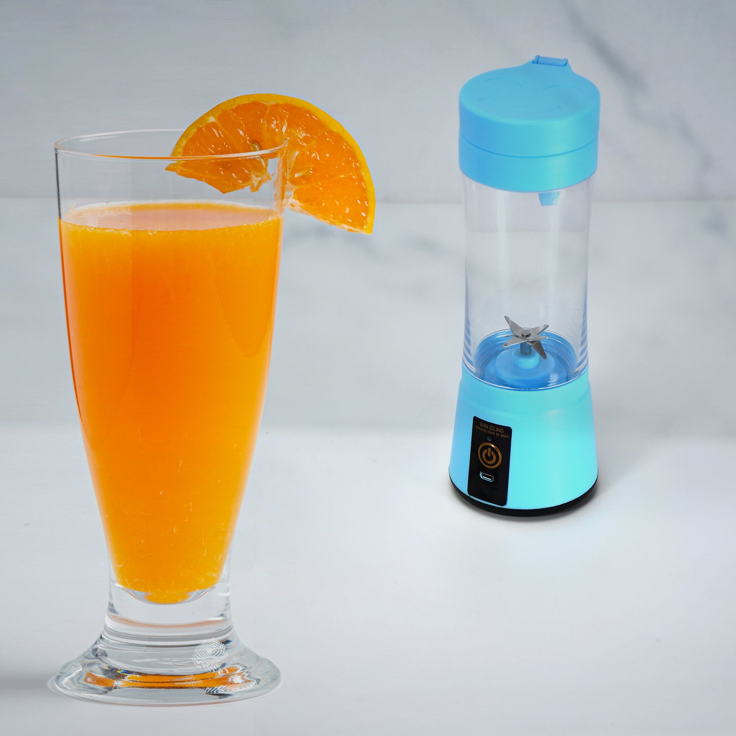 Wukusy portable 6-blade USB rechargeable fruit and vegetable juice maker with blending and mixing capabilities
