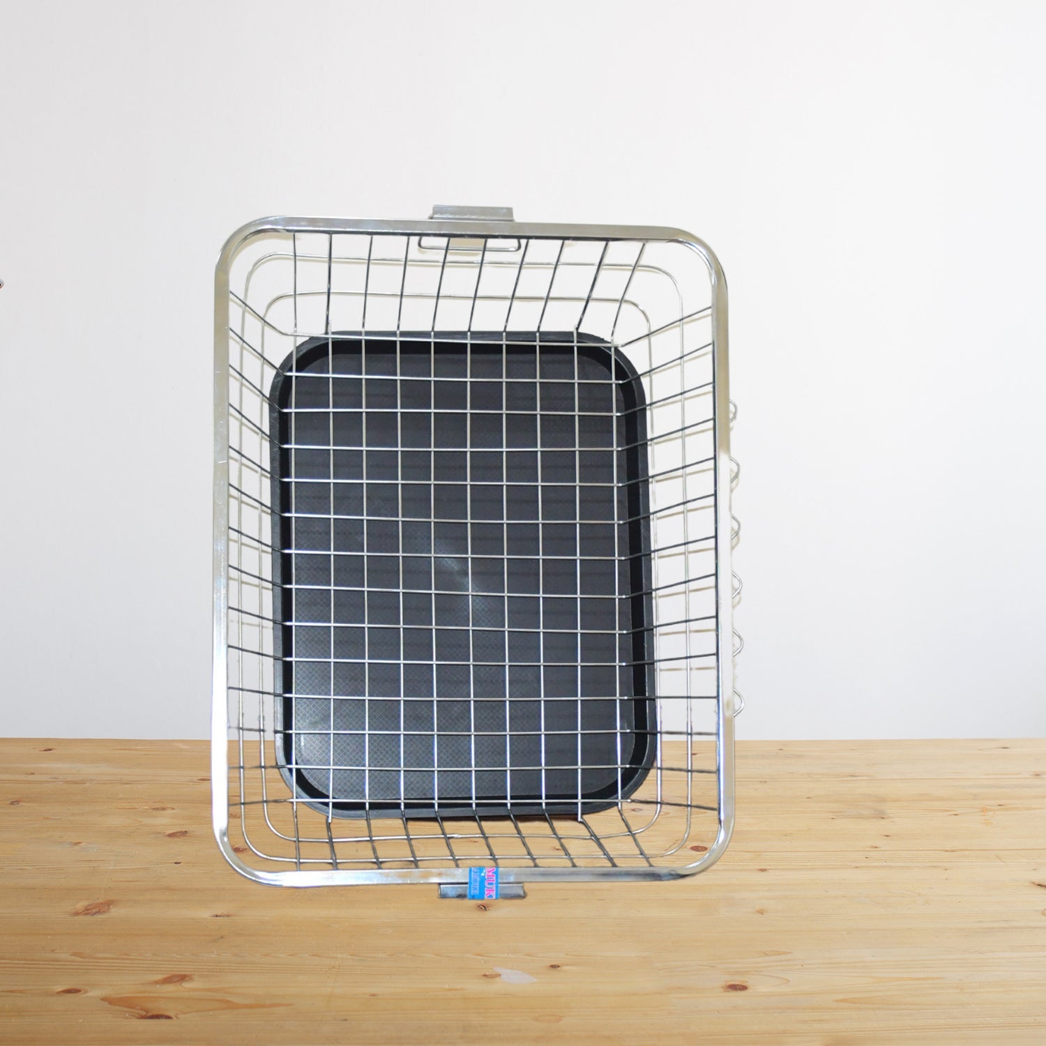 Wukusy stainless steel dish drainer rack with drip tray, utensil drying stand, suitable for kitchen plates and utensils, 57x45x19 cm