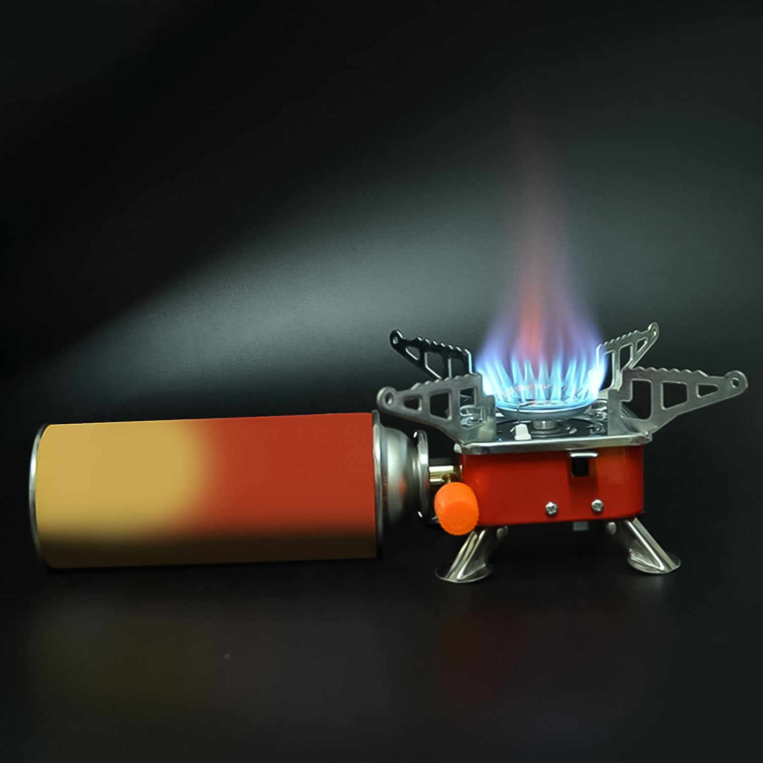 Wukusy Mini Square Camping Stove 2800W, compact portable travel stove with square design and single burner, ideal for outdoor cooking.