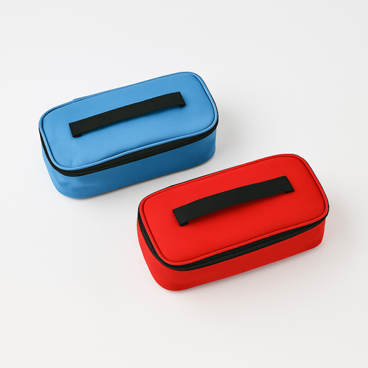 Wukusy insulated lunch box bag for office use, featuring a premium quality, durable design with a convenient carrying handle.