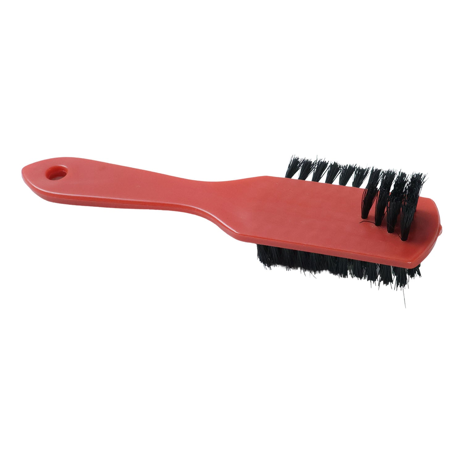 Wukusy multipurpose shoe cleaning brush with wooden handle and firm bristles for removing dirt from shoes and sneakers.