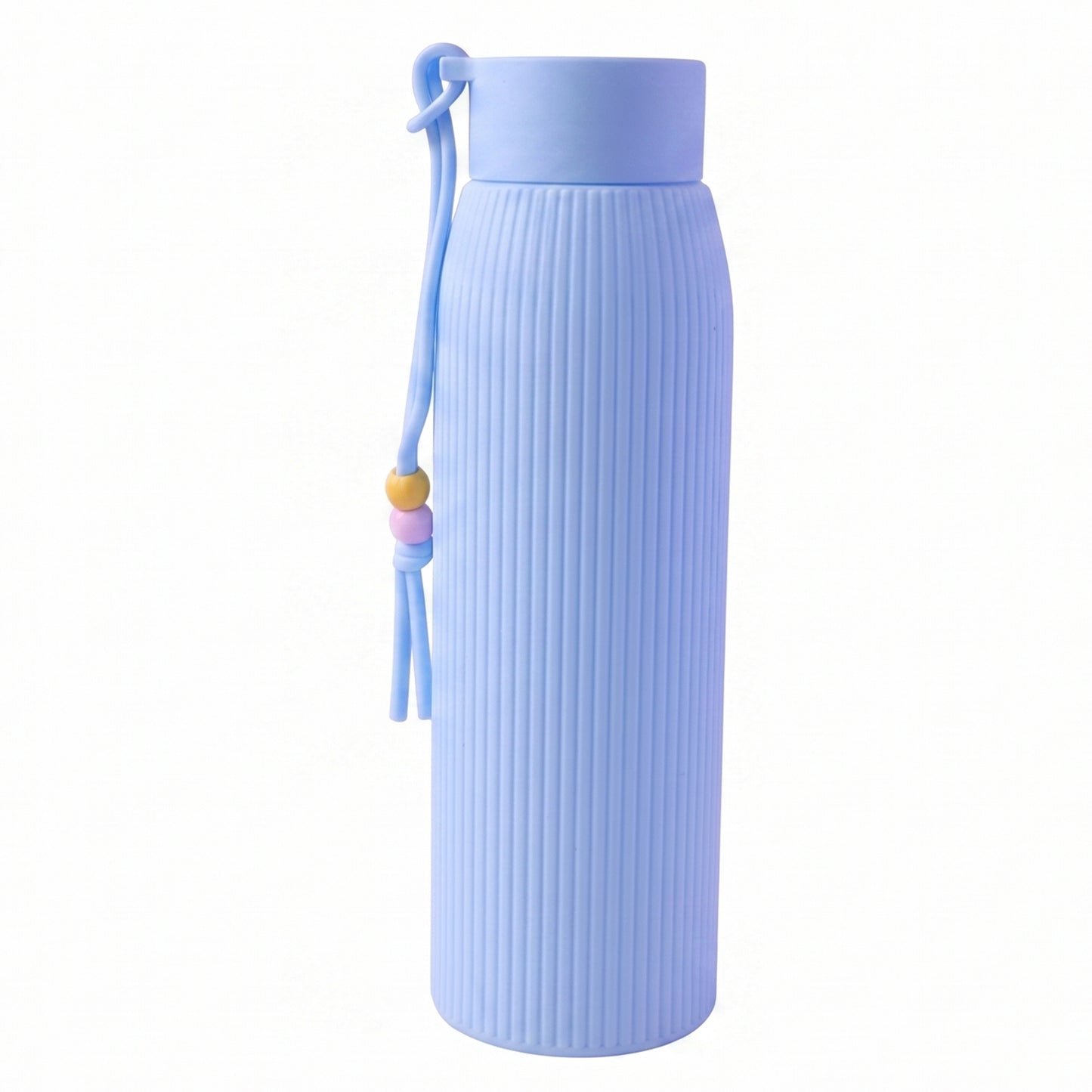 Wukusy premium textured glass water bottle, 300 ml, with a sleek design and durable glass construction for everyday hydration.