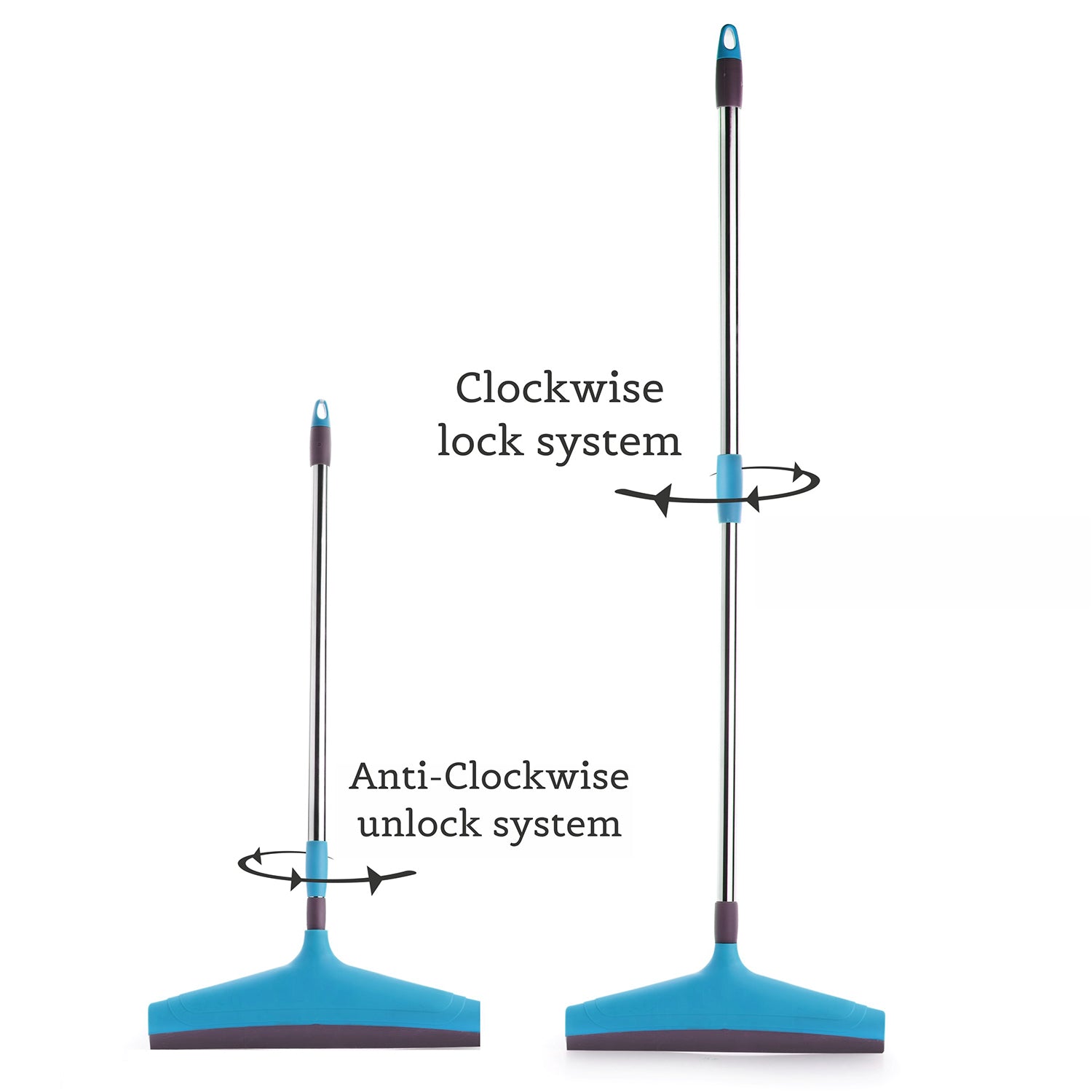 Stainless steel adjustable bathroom floor wiper rod by Wukusy, designed for home improvement and cleaning.