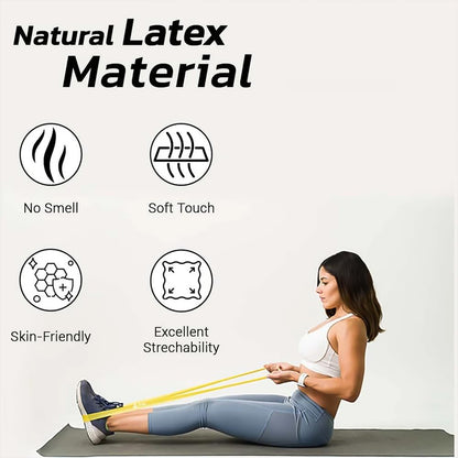 Wukusy high-strength resistance loop band, 2080x22 mm, shown lying flat on a white background for exercise and strength training.