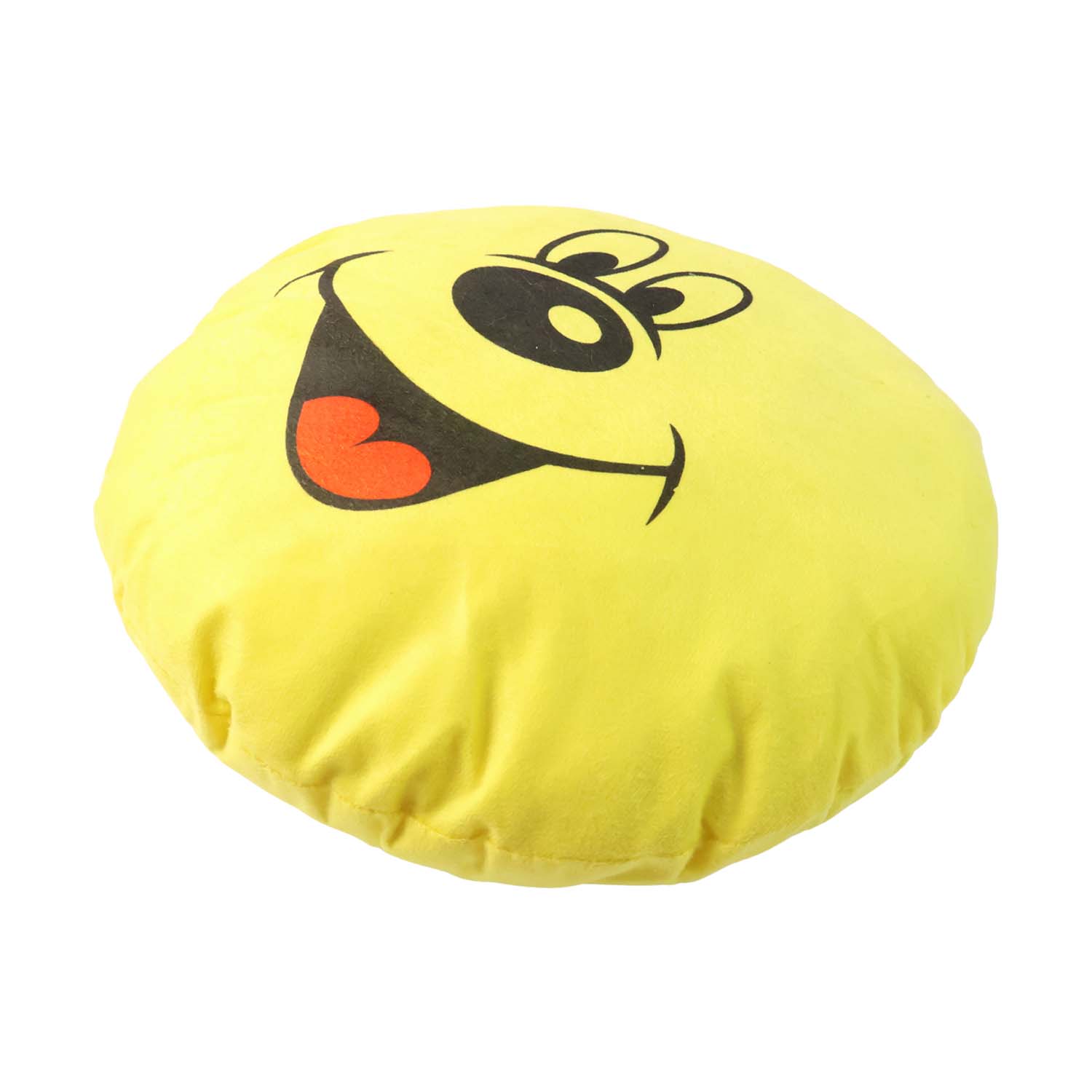 Wukusy cute round smiley face soft pillow cushion, 30x30 cm, plush and cheerful decorative accent for sofa or bed.