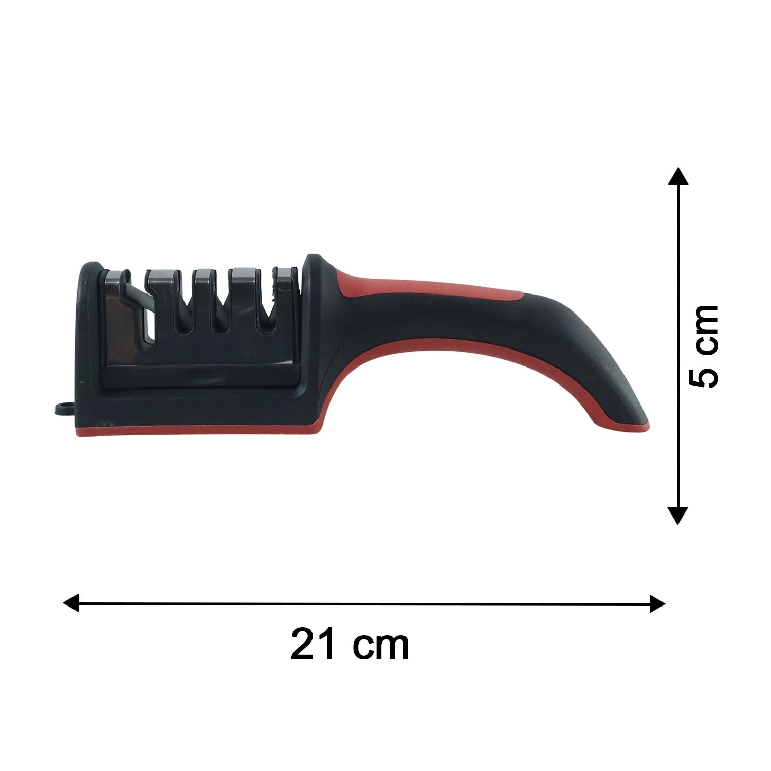 Wukusy 4-stage manual kitchen knife sharpener with non-slip base for precise sharpening of kitchen knives.