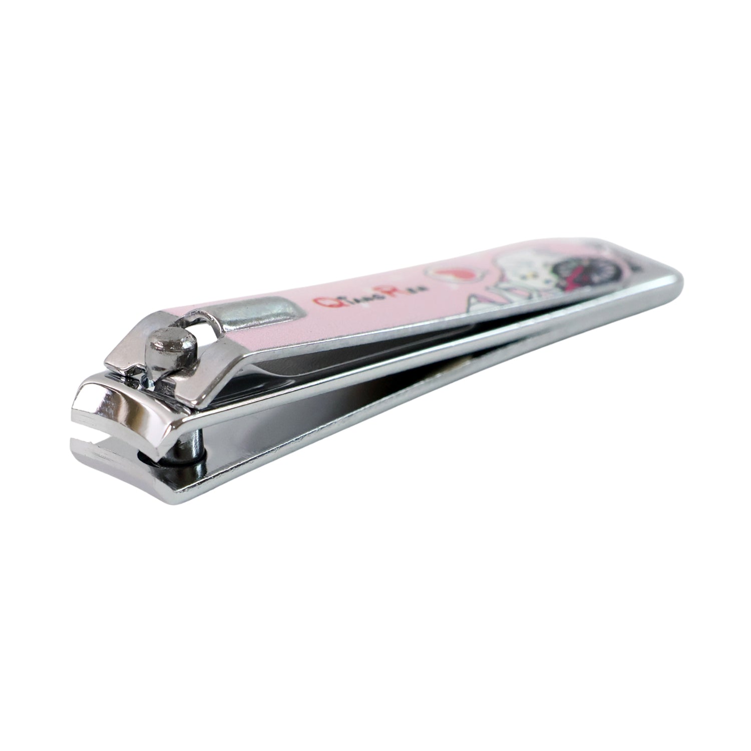 Stainless steel Wukusy nail clipper with nail catcher and nail file, compact and hygienic for easy nail grooming.