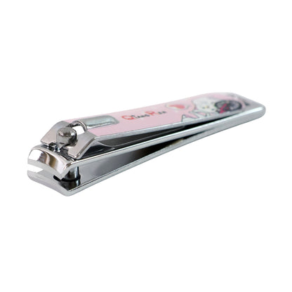 Stainless steel Wukusy nail clipper with nail catcher and nail file, compact and hygienic for easy nail grooming.