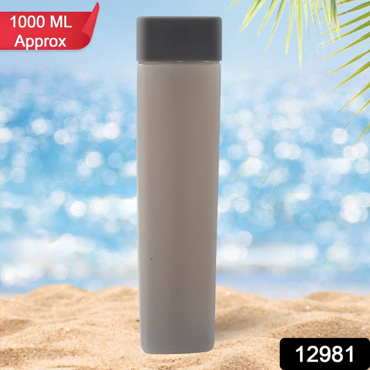Wukusy 1000ml BPA-free plastic water bottle with wide mouth, leakproof design, suitable for gym, office, and home use.