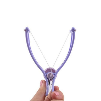 Wukusy Slique painless eyebrow and facial hair removal threading kit with manual tweezer shaver system for face and body.