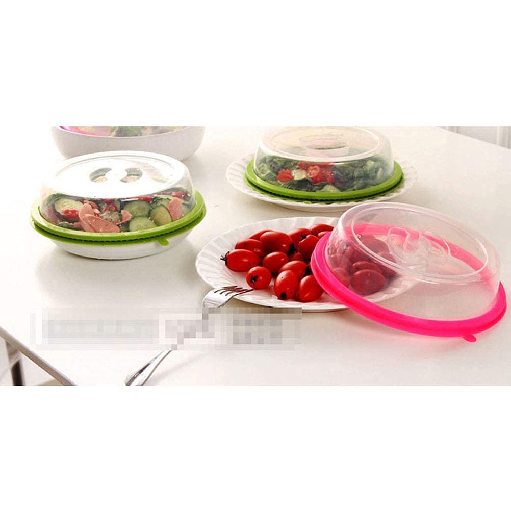 Wukusy microwave oven dish cover, food splatter cover with lid, dishwasher safe kitchen plate for microwave food protection
