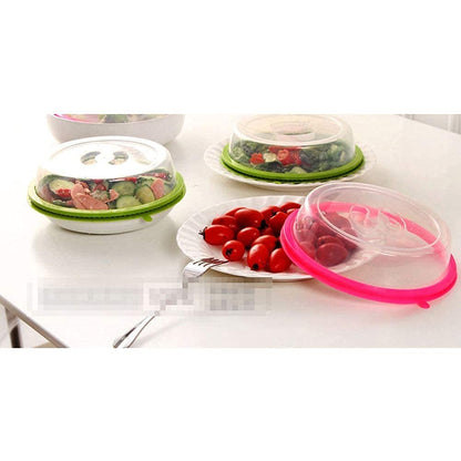 Wukusy microwave oven dish cover, food splatter cover with lid, dishwasher safe kitchen plate for microwave food protection