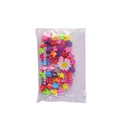 Colorful Wukusy mini hair claw clips set with small, vibrant hair accessories for stylish hair styling and everyday wear