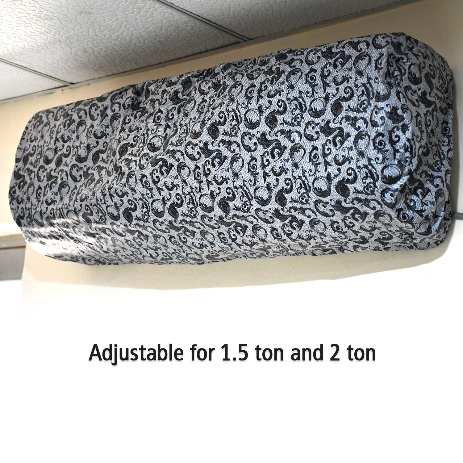 Wukusy 7207 stretchable AC cover protecting against dust, insects, and corrosion, suitable for winter use in home improvement.