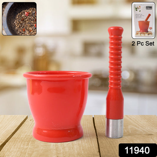 Set of two Wukusy heavy-duty unbreakable plastic Khal Batta bowls for kitchen use, durable and lightweight for everyday cooking.