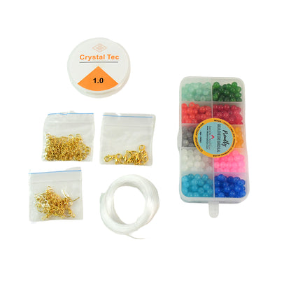 Wukusy premium DIY jewelry making kit with colorful beads, charms, and tools for creating custom fashion accessories.
