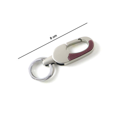 Wukusy premium stainless steel carabiner keychain with secure locking clip, ideal for key organization and outdoor use