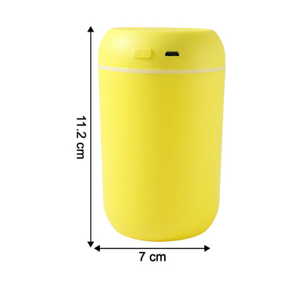 Wukusy portable USB mini air humidifier showing a compact, white device emitting a fine mist, designed for personal use.