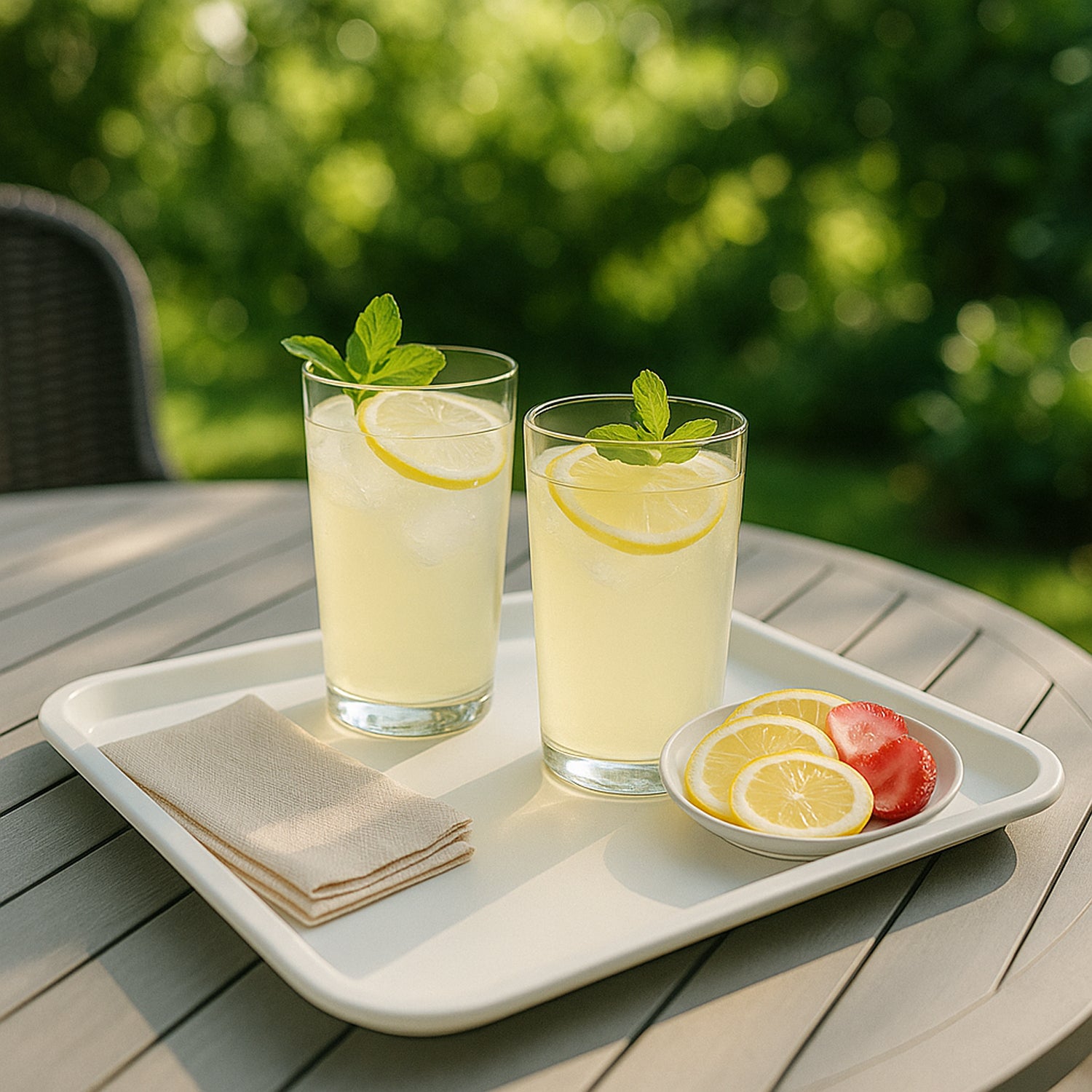 Plastic serving tray by Wukusy, 40x30 cm, rectangular kitchen plate for serving food and beverages.