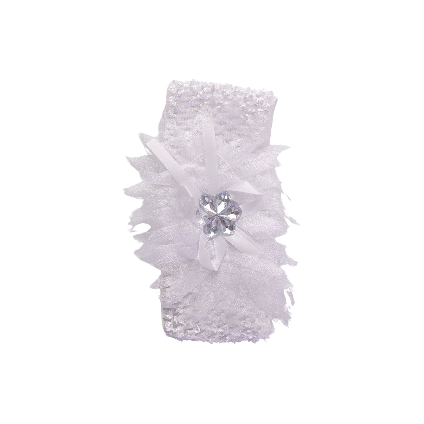 Soft elastic floral baby headband by Wukusy, stylish stretchable hair accessory for infants with colorful flower design