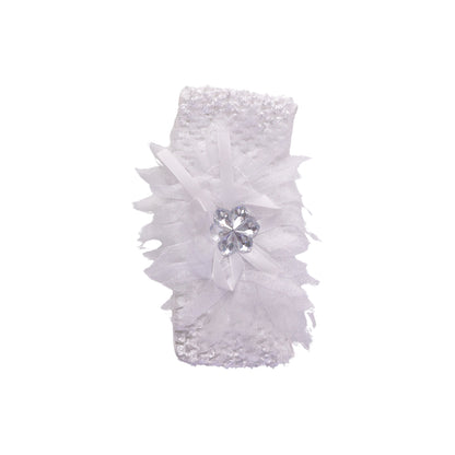 Soft elastic floral baby headband by Wukusy, stylish stretchable hair accessory for infants with colorful flower design