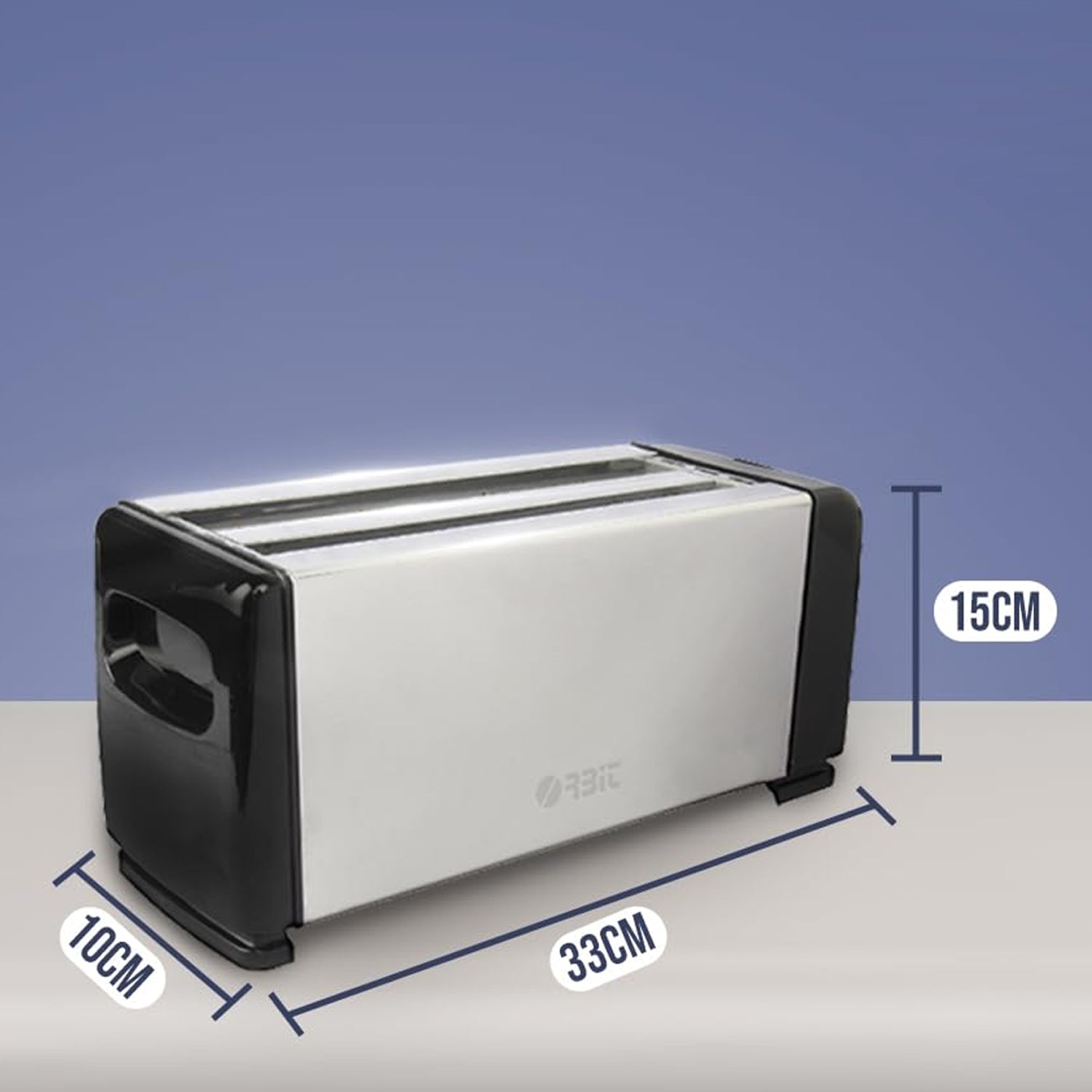 Wukusy Orbit adjustable pop-up toaster with 1200W power, stainless steel body and four toasting slots for home kitchen use.