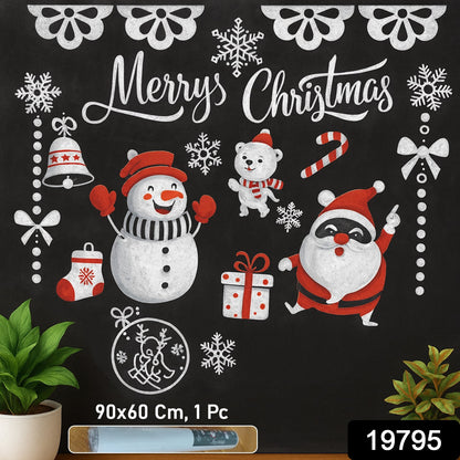 Christmas-themed decorative wall sticker by Wukusy, 90x60 cm, featuring festive holiday design for home decor.