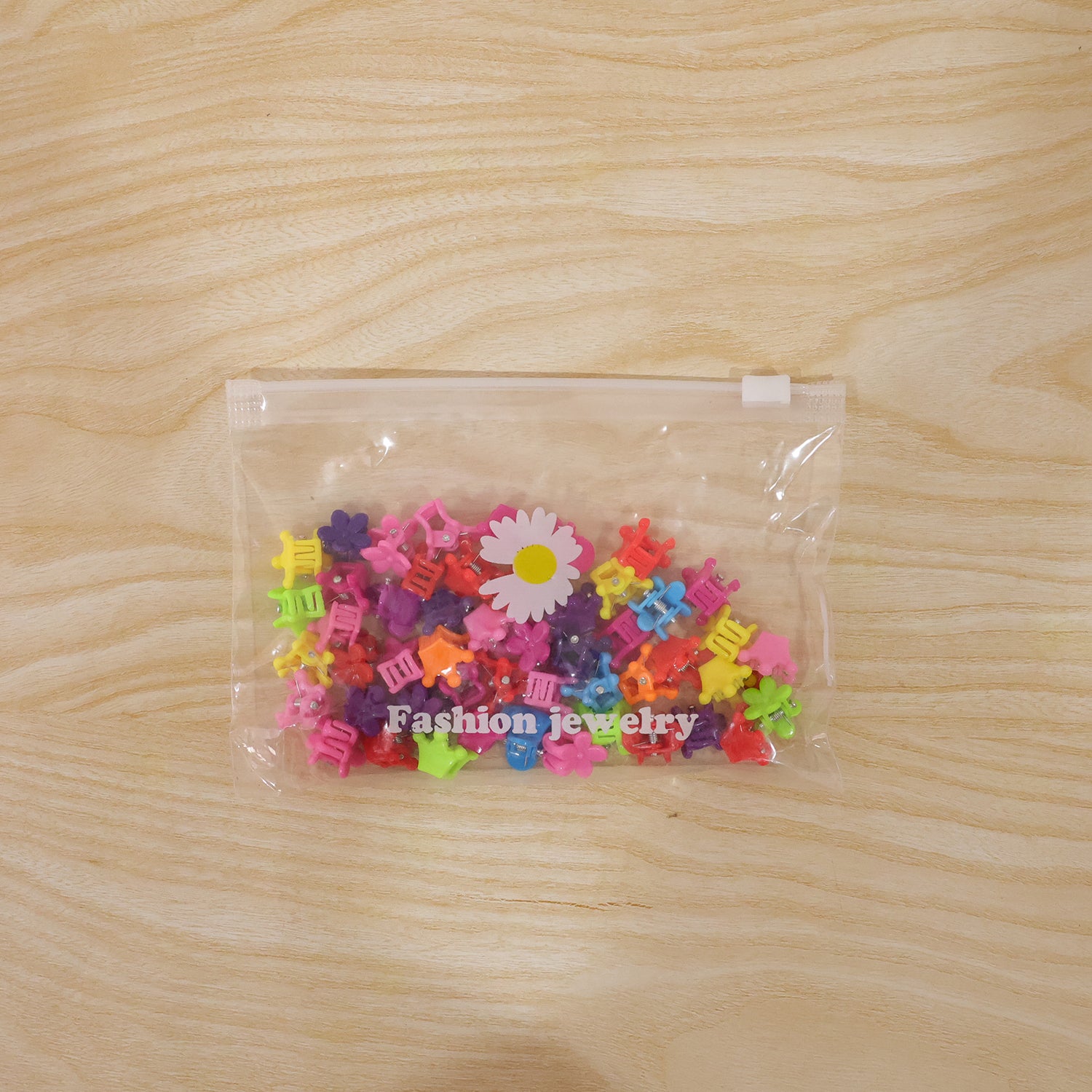 Set of colorful mini Wukusy hair claw clips featuring vibrant, small hair accessories for stylish hair styling.