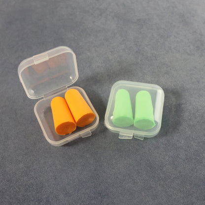 Reusable Wukusy noise reduction foam ear plugs in a set of two pairs, designed for effective hearing protection and comfort.