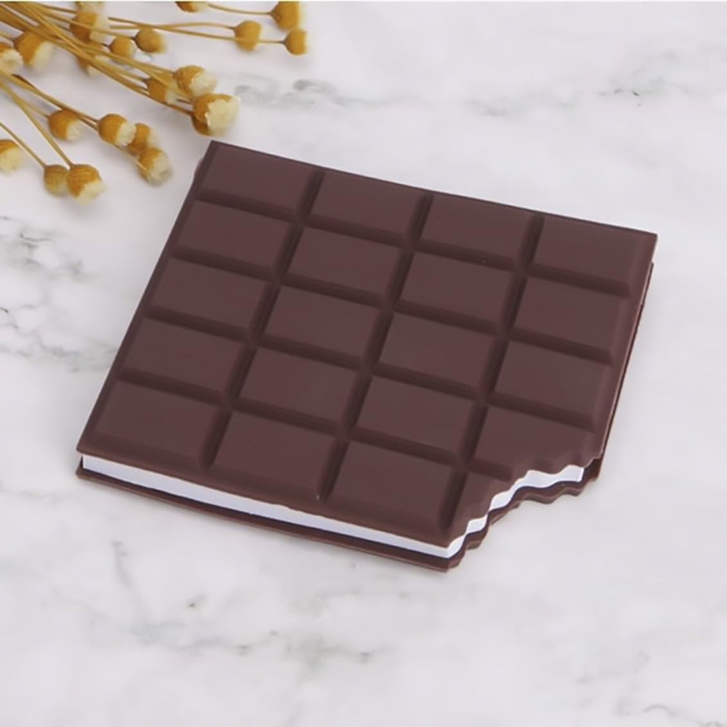 Wukusy chocolate-shaped notebook diary with 60 pages, featuring a realistic chocolate bar design and compact size.