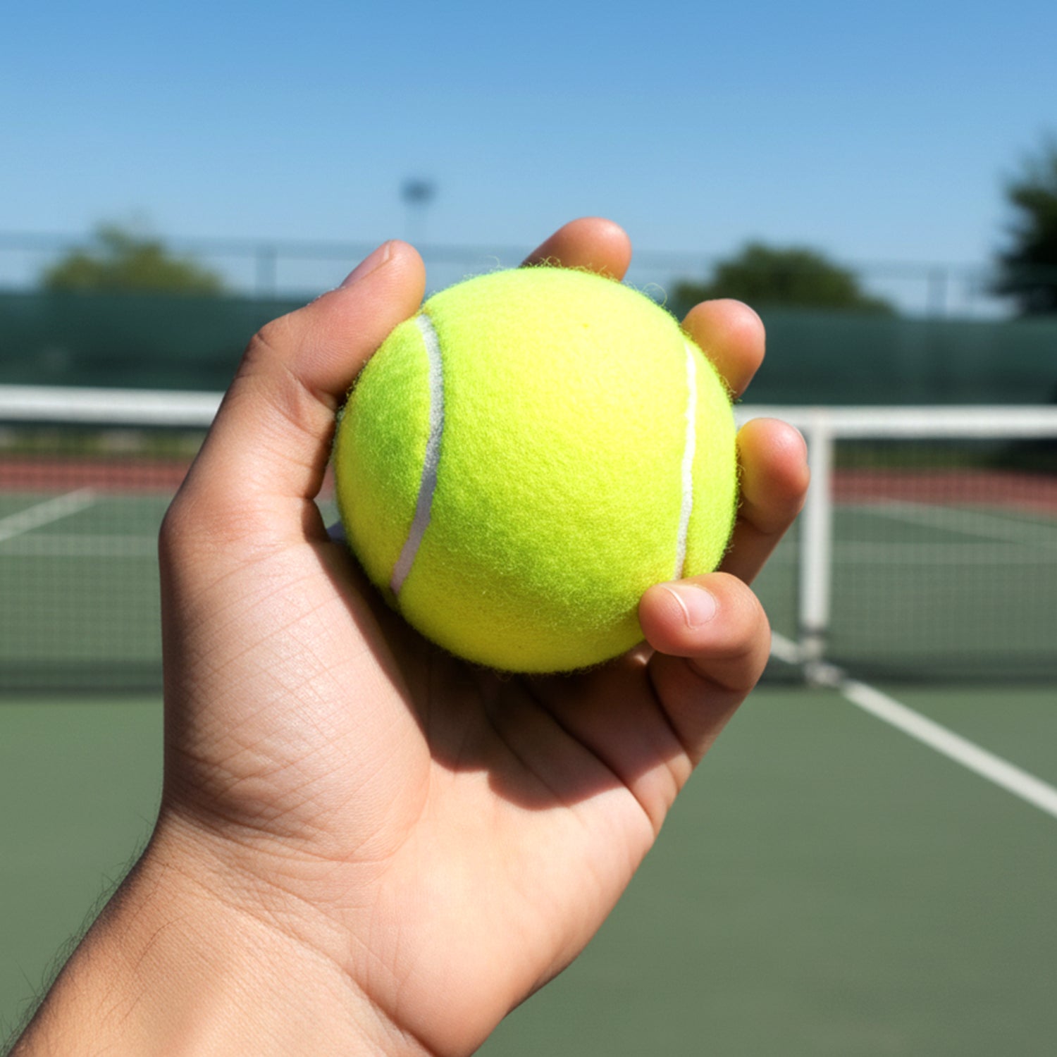 Wukusy premium tennis ball for playing and training, yellow rubber exterior with fuzzy surface, standard size and weight