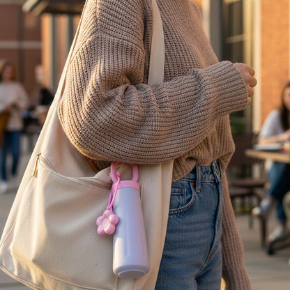 Wukusy 450ml cute portable water bottle with lid, made of durable material, ideal for on-the-go hydration.