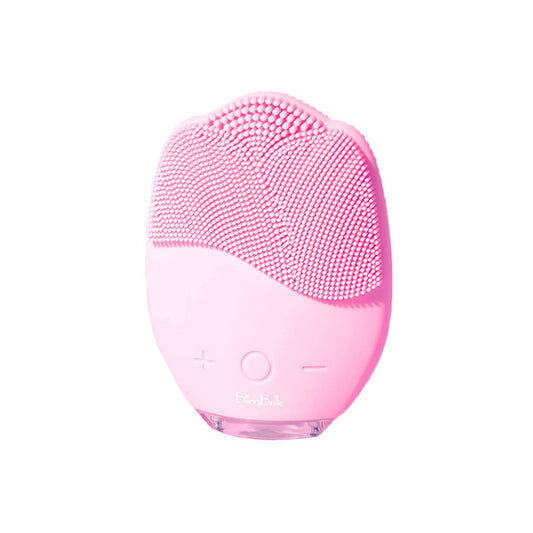 Wukusy rechargeable sonic silicone face cleansing brush with soft silicone bristles for gentle skin cleansing.